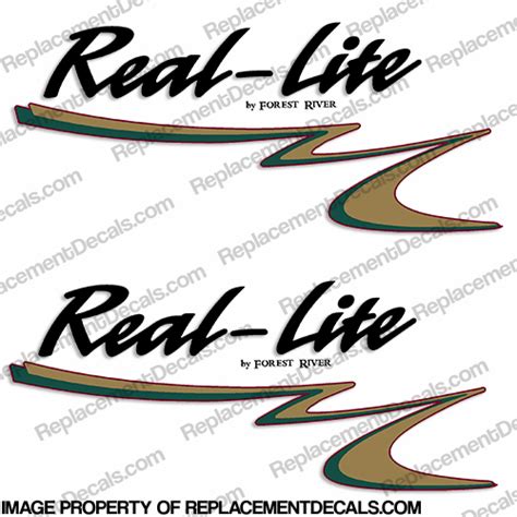 Real Lite By Forest River Rv Decals With Color Graphic Set Of 2
