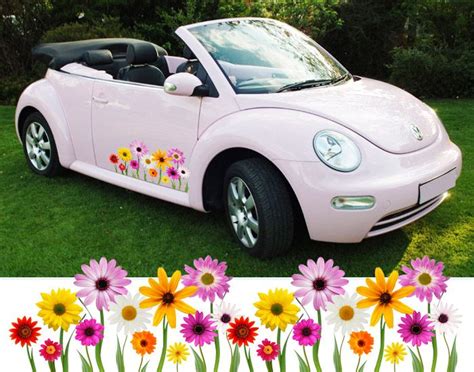 Awesome selection of flower car window & wall decals and stickers for all the flower lovers out there. Pretty flower car decals. | Car | Pinterest