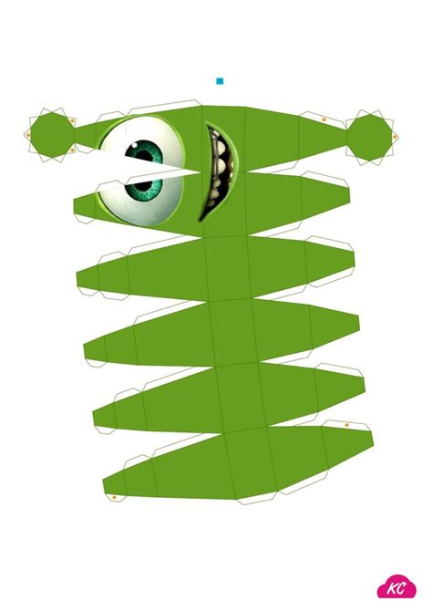 Paper Model Mike Wazowski Free And Printable For Kids And Adults
