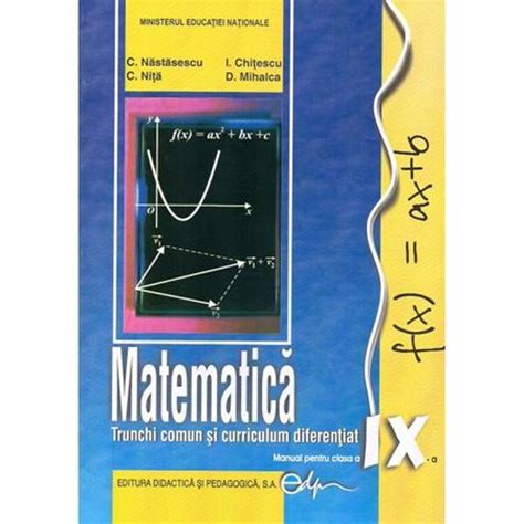 Manual De Matematica Clasa A Ix A Tc Cd Editia 2019 Cnastasescuc