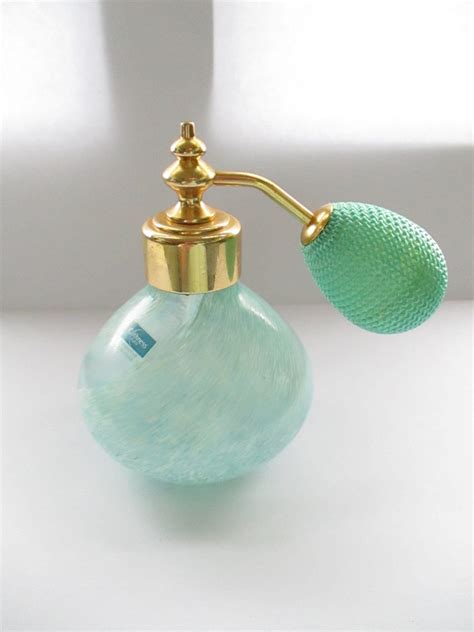 Vintage Green Glass Perfume Atomiser Bottle By Caithness Etsy Uk