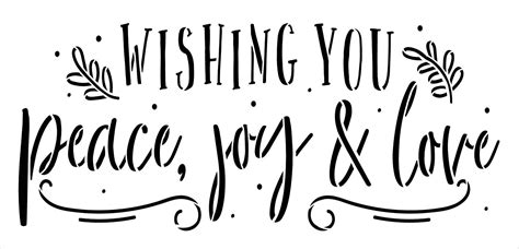 Wishing Peace Joy And Love Stencil By Studior12 Diy Christmas Holiday