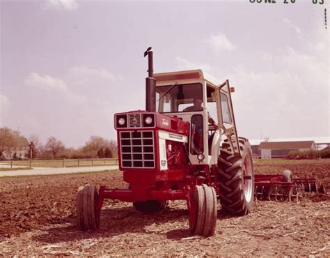 International Harvester Turbo 1066 With Cab And Disc Harrow Attachment