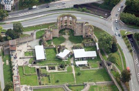 Luftaufnahme Trier Ruine Der Kaiserthermen In Trier Im Bundesland