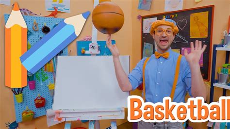 How To Draw A Basketball Easy Art For Kids Blippis Drawing Lesson
