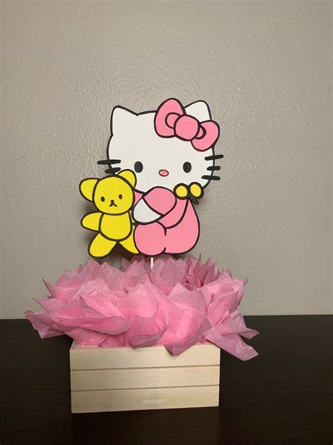 Hello Kitty Centerpiece Cut Out Baby Shower Birthday Etsy