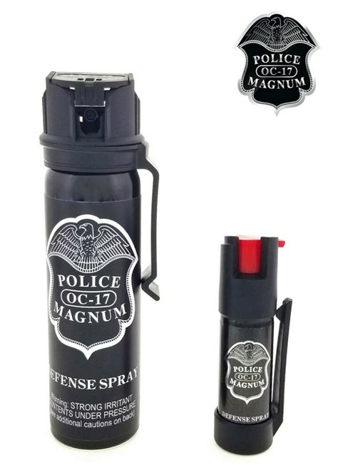 Police Magnum Oc 17 Mace Pepper Spray 4oz Ounce Flip Top Stream Belt