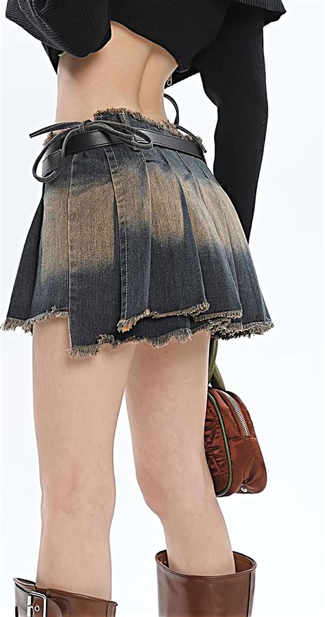 Mini Skirt Y K Y K Skirt Pleated Mini Skirt Denim Mini Skirt Y K Mini Skirt Outfit Denim
