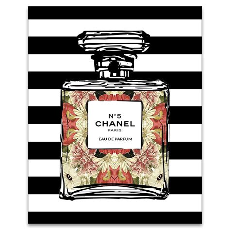 Floral Chanel Poster Chanel Wall Art Chanel Poster Chanel Perfume