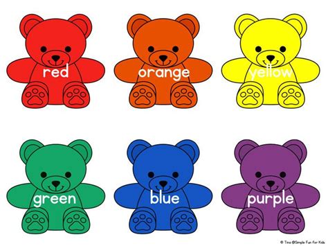 Rainbow Bear Colors Printable For Toddlers And Preschoolers
