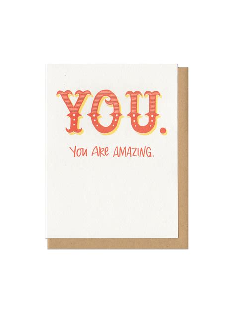 You You Are Amazing Greeting Card Home
