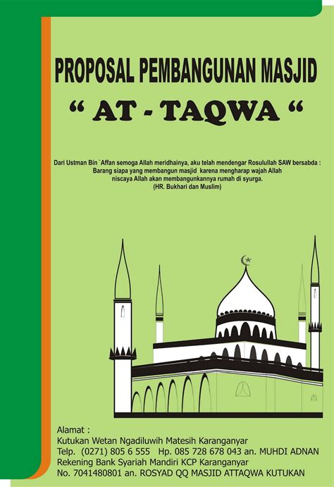 Contoh Cover Proposal Pembangunan Masjid – Goresan