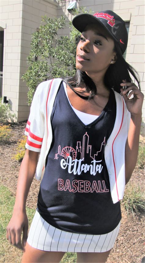 Atlanta Baseball V Neck Tank Baseball Fashion Atlanta Baseball