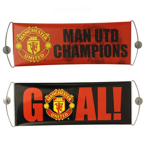 Manchester United Goal Double Sided Rolling Fan Banner Car Window