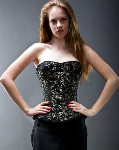 Classic Overbust Brocade Corset With Busk Gothic Victorian Etsy Authentic Corsets Cheap
