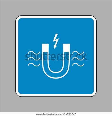 Magnet Magnetic Force Indication White Icon Stock Vector Royalty Free