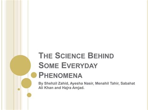 Science In Everyday Life Ppt