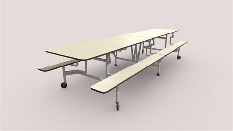 School Cafeteria Table Download Free 3d Model By Avot E0a0be3