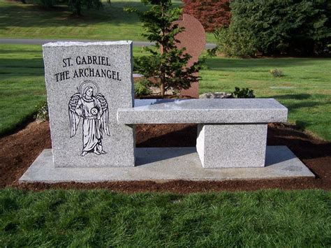 Granite Memorial Bench By Pacific Coast Memorials Cemetery Decorations Cemetery Headstones