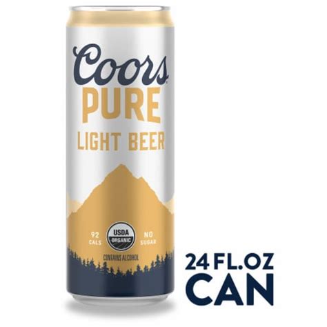 Coors Pure Organic Light Lager Beer 24 Fl Oz Kroger