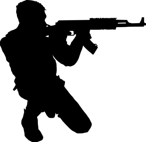 Silhouette Soldier Silhouette Png Download 850831 Free