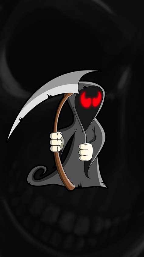 Free Hd Grim Reaper Cartoon Iphone Wallpaper For Download