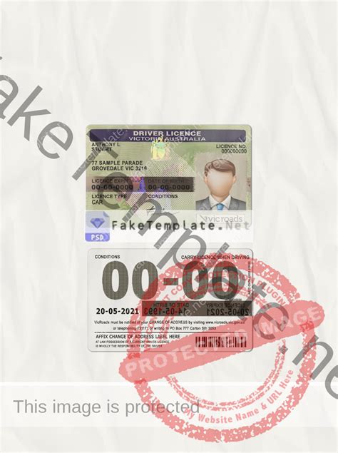 Download Australia Driver License Psd Template Psd Template Account