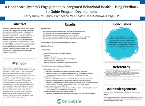 Poster 33 A Healthcare Systems Engagement In Integrated Behavioral