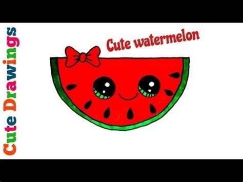 how to draw a watermelon cute learn to draw a nice cartoon watermelon in only six easy steps