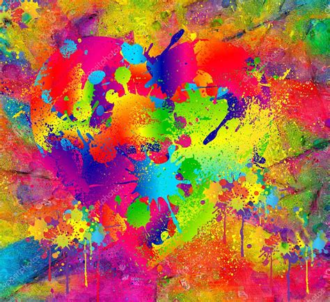 Fundo Abstrato Tinta Molhada Colorida Com Efeito Borrão Arte Digital