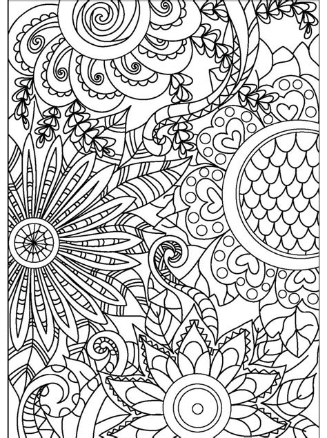 17 Best Images About Floral Coloring Pages For Adults On Pinterest