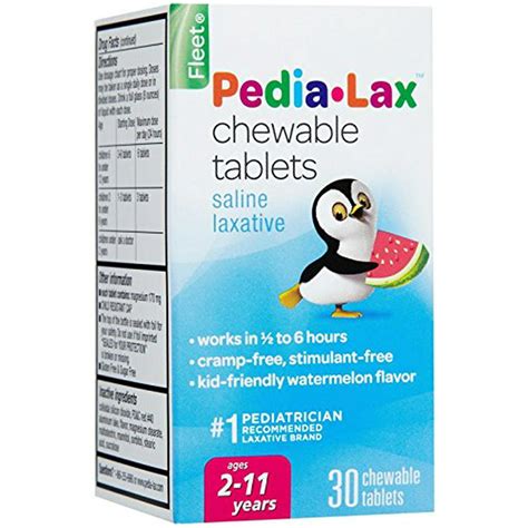 Pedia Lax Chewable Tablets 30 Ct