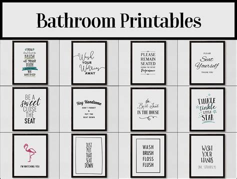Free Bathroom Sign Printables