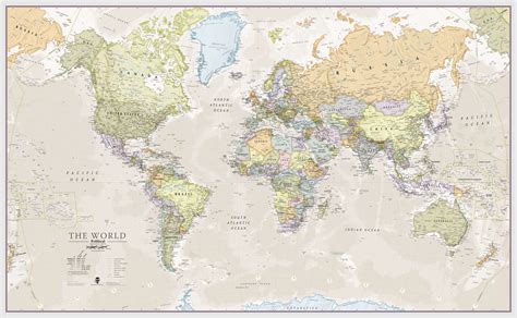 Classic World Map World Wall Maps From Maps International