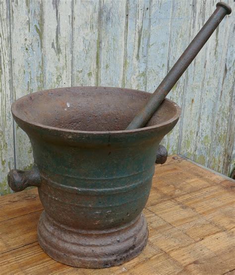 Antiques Atlas Very Large French Cast Iron Pestle And Mortar
