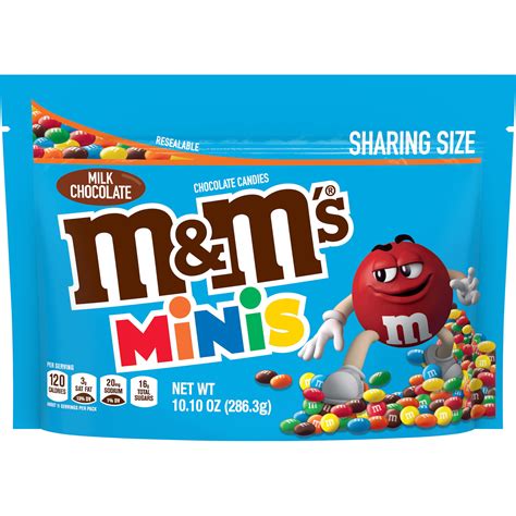 Mandms Minis Milk Chocolate Candy Sharing Size Bag