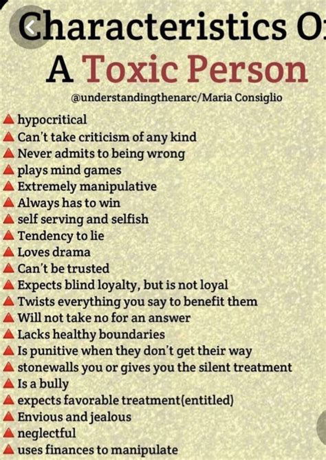 Characteristics Of A Toxic Person Toxic People Traits Writing