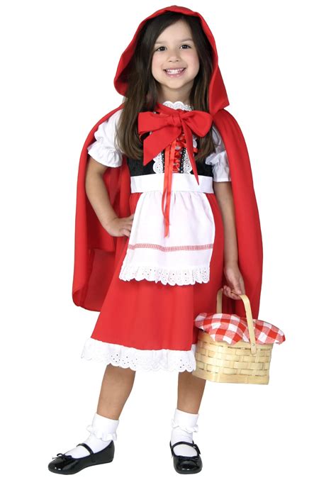 Cute Little Red Riding Hood Costume Girl Kids Halloween Cosplay