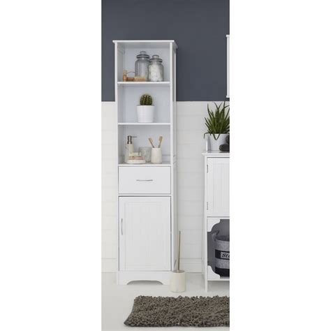 The frame has a high stability and it's safe for your children. All Home 40 x 160cm Free Standing Tall Bathroom Cabinet ...