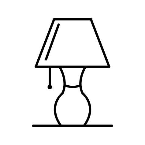 Table Lamp Line Black Icon 602058 Vector Art At Vecteezy