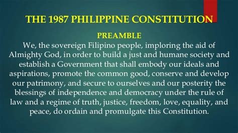 The 1987 Philippine Constitution