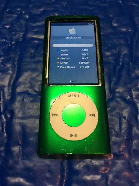Apple Ipod Nano 5th Generation Green 8gb No Glass Works Great Ipods