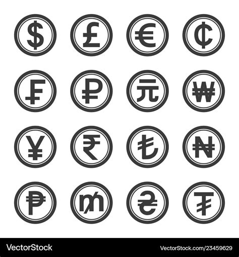 Currencies Symbols Vector Png Images Currency Symbol Icon Symbol