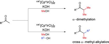 Iridium catalyzed selective α methylation of ketones with methanol Chemical Communications
