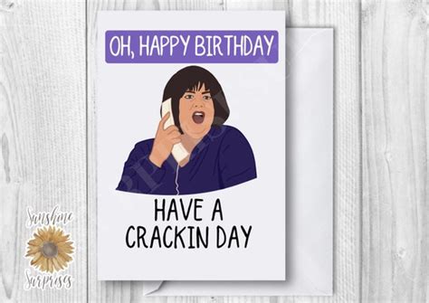 Gavin And Stacey Nessa Oh Happy Birthday Card Have A Crackin Etsy Uk