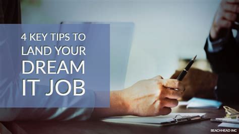 4 Key Tips To Land Your Dream It Job Beachhead