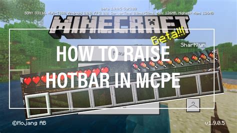 How To Make Your Hotbar In Minecraft Raised Up Like Xbox Minecraft