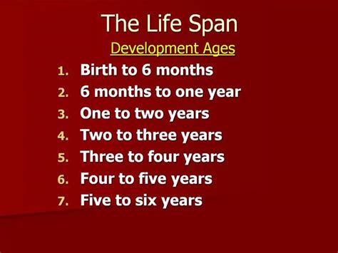 Ppt The Life Span Powerpoint Presentation Free Download Id520014