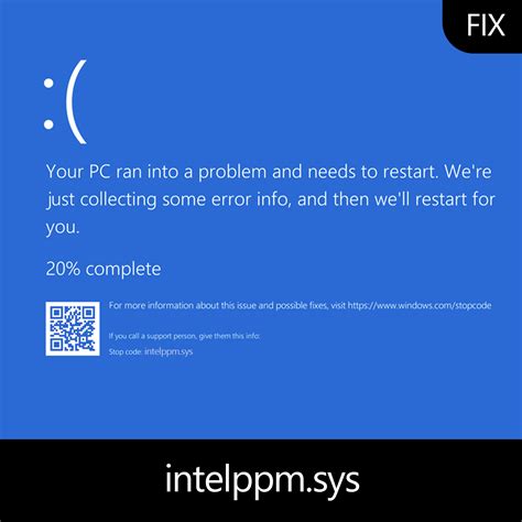 réparer intelppm sys dans windows 10 outils d erreur