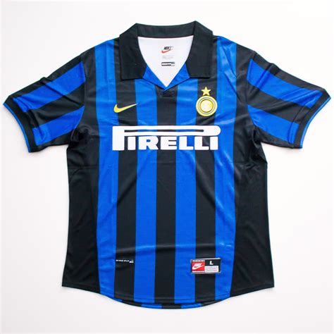 Inter Milan Home Shirt 1998 1999 Retro Soccer Jersey Large Etsy